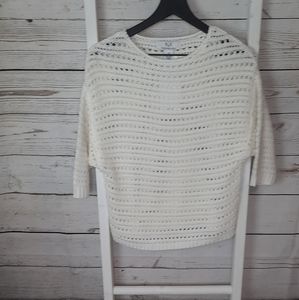 Magaschoni Loose Knit Creme Sweater XS NWT